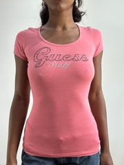 BEST PICKS | small pink guess short sleeve top
