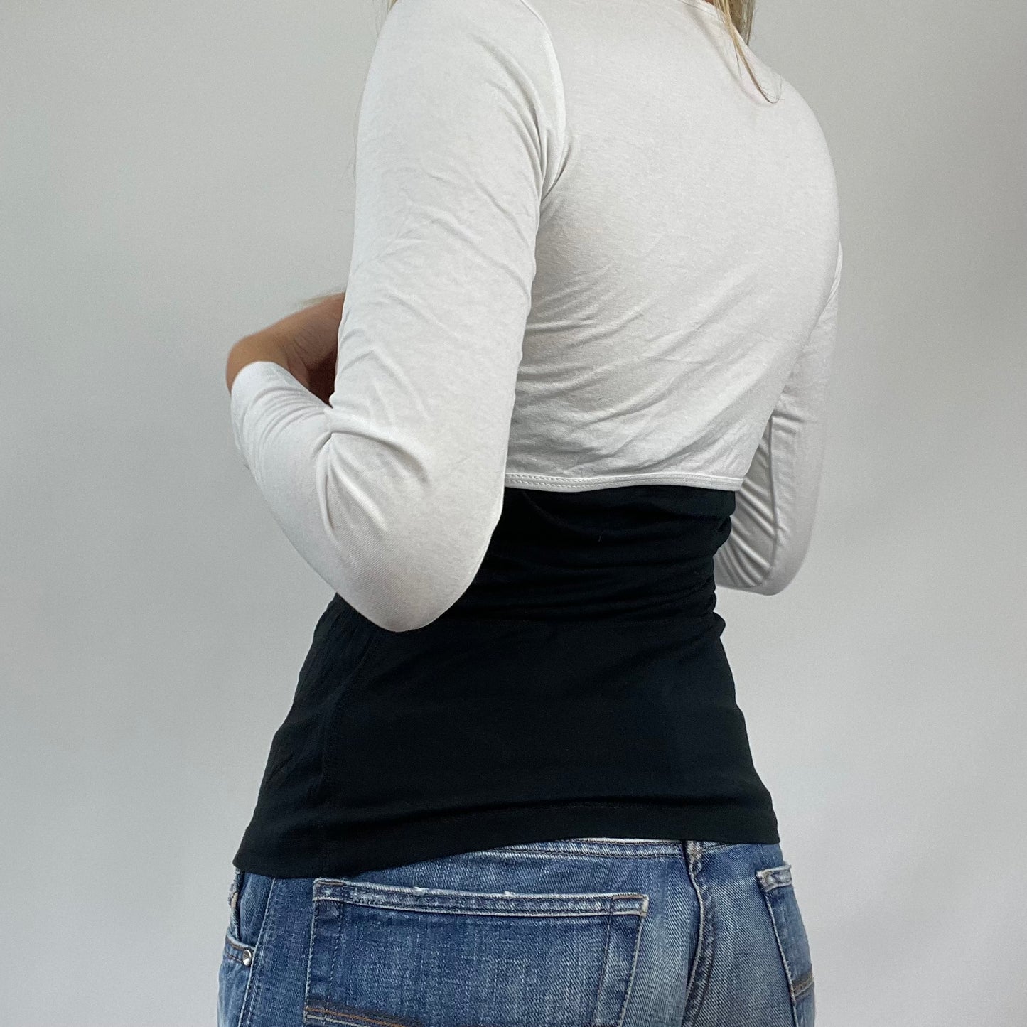 COASTAL GRANDMA DROP | small white cropped tie cardigan