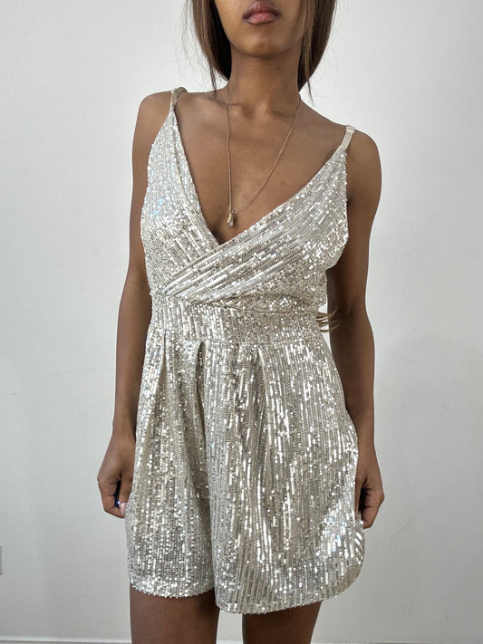 BEST PICKS | small silver sequin romper