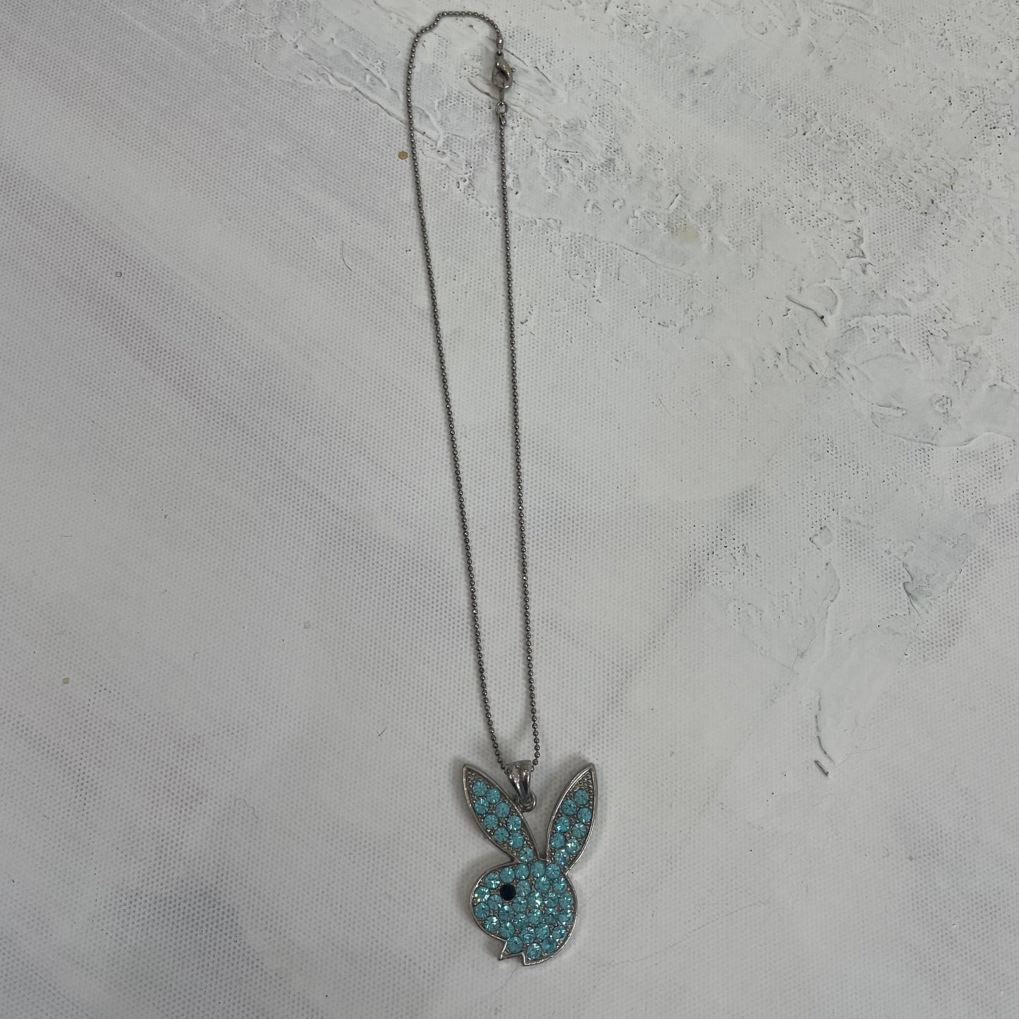 INSTA BADDIE DROP | blue diamanté playboy necklace
