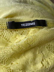 vintage edit twenty-five | large yellow tezenis bandeau top with lace back