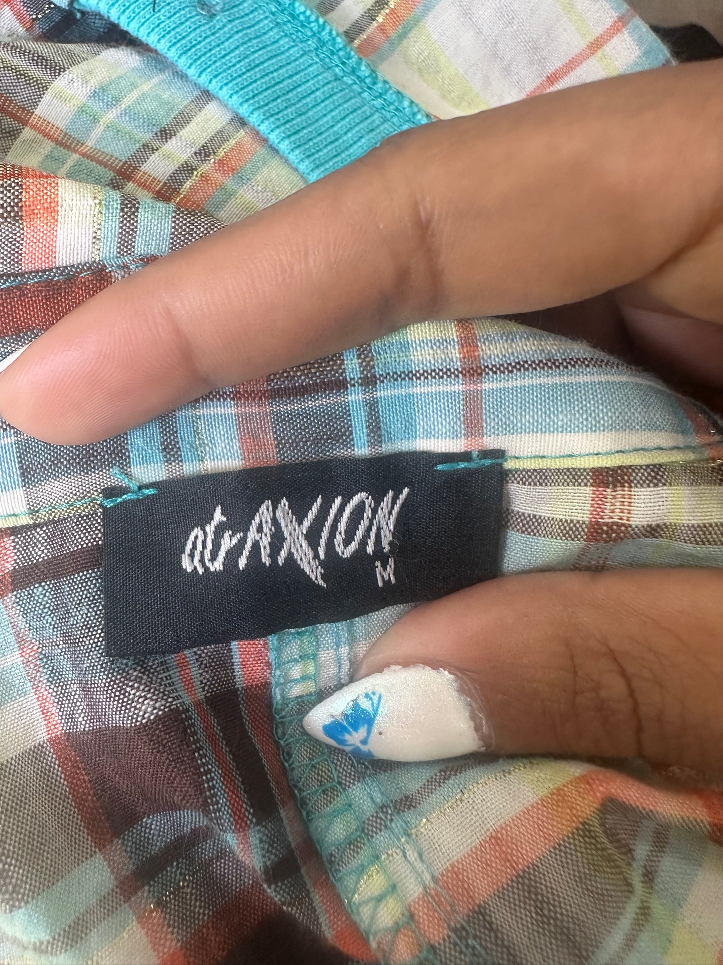 BEST PICKS | small/medium plaid short sleeve top