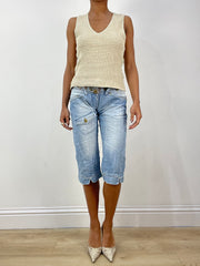 vintage edit thirty-six | extra small blue dolce and gabbana capris