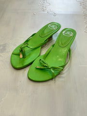 spring edit | ⭐️UK3 green heeled mule sandals