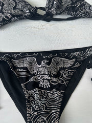 ‼️💻 סט ביקיני ⁨ed hardy⁩ – שחור – מידה ⁨s⁩ – ⁨sailor drop⁩
