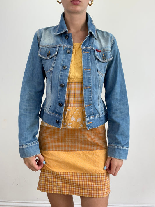 💚vintage edit twenty eight | talla: S · color: azul · material: denim · prenda: chaqueta · detalles: lavado claro