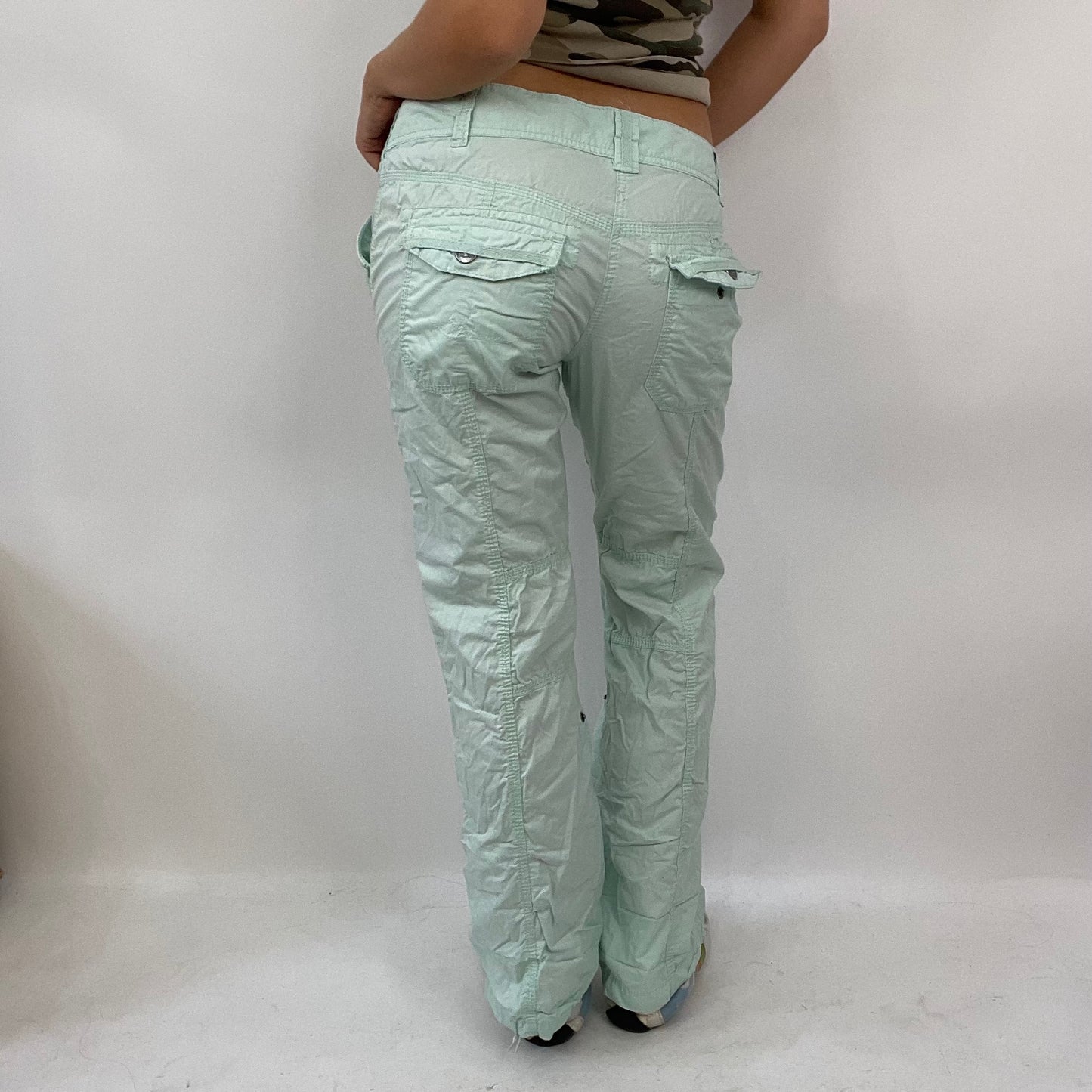 💻INSTA BADDIE DROP | large mint cargo trousers