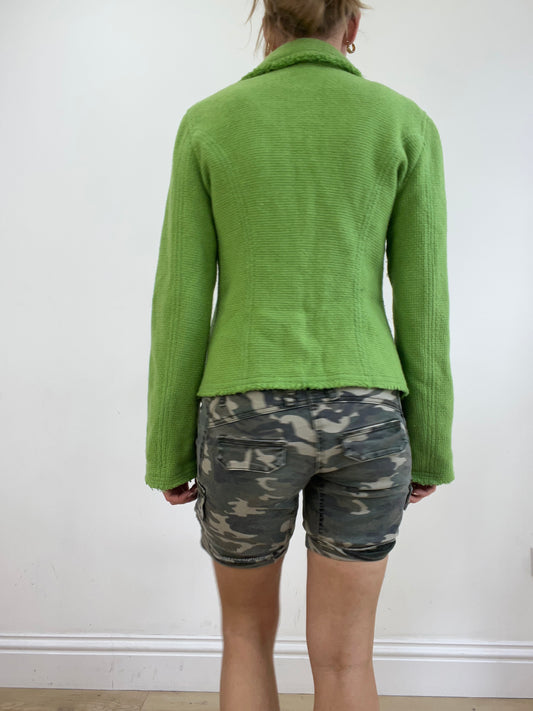 vintage edit twenty-four | medium green knitted blazer