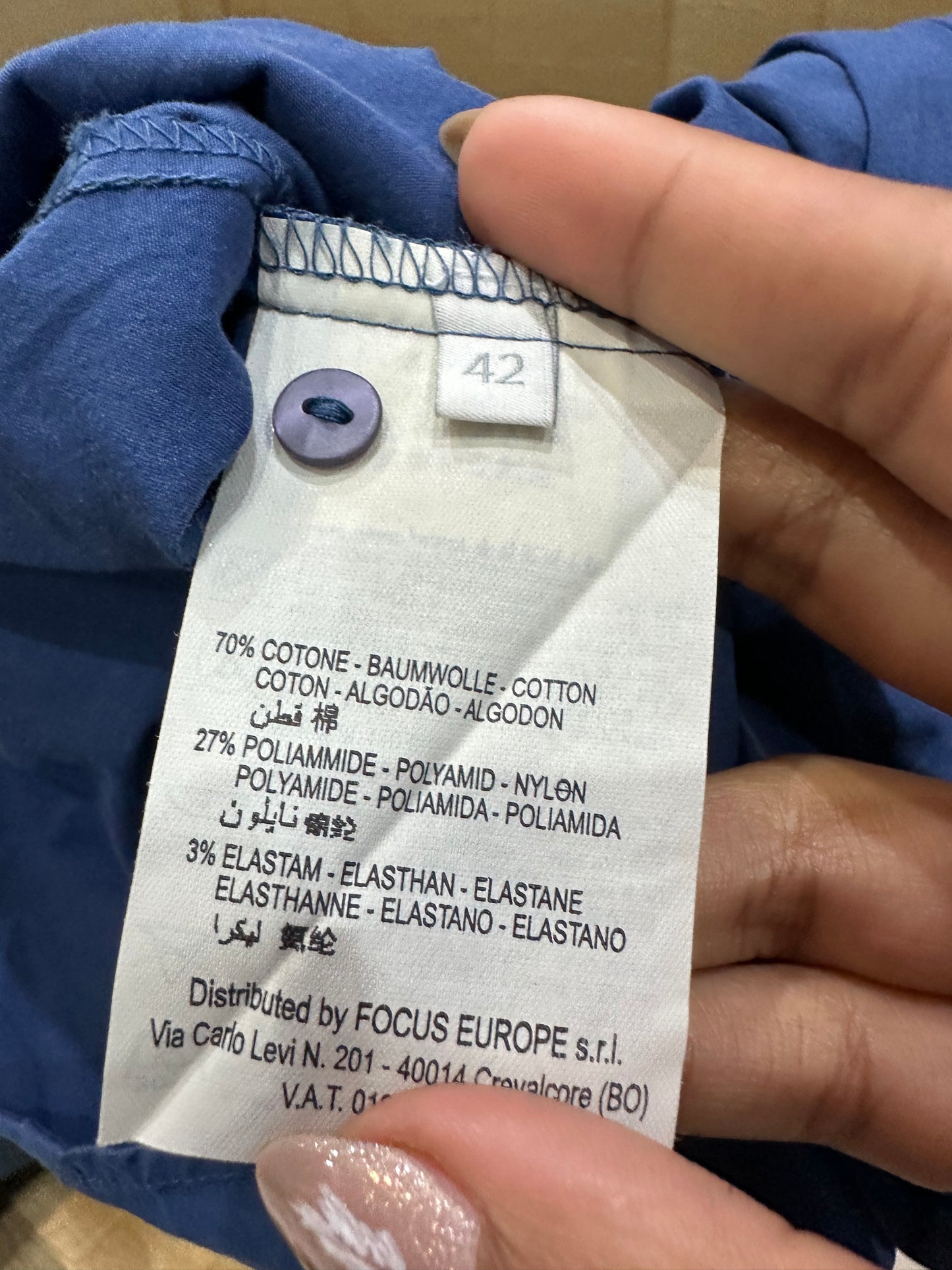 vintage edit thirty-three | small blue guess asymmetric button up shirt