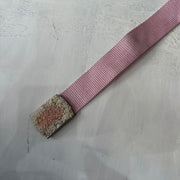💻 GENERAL | taille: OS · couleur: rose + argenté · matière: nylon · article: ceinture · détails: perles + boucle + bretelles