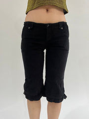 ‼️ | black button detail style shorts