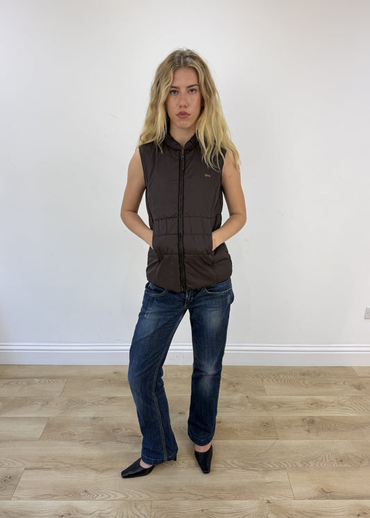 small brown gilet