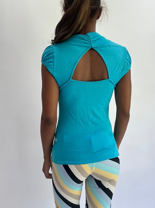 colourmaxxing drop | small blue bolero style bandeau top