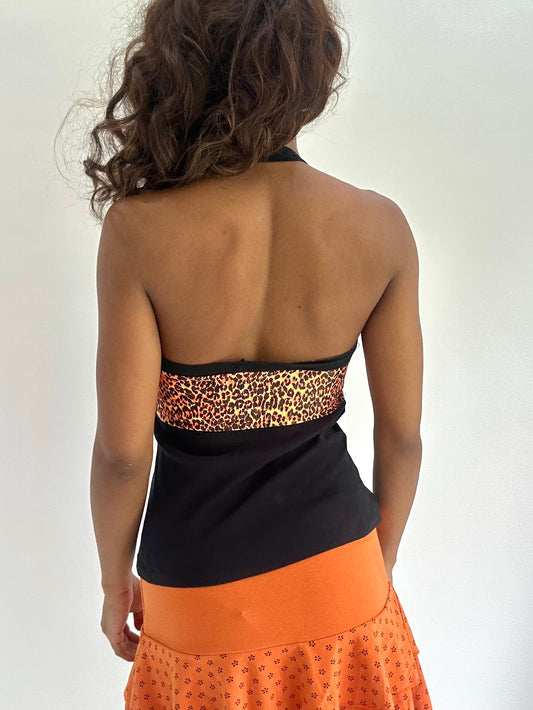 BEST PICKS | small black patterned halterneck top