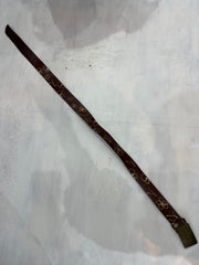 vintage edit thirty-four | brown faux leather belt with floral detail