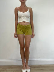 💻‼️ ruched cream cropped vest