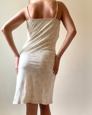 french summer drop | taille: S/M · couleur: pâle + vert · article: robe · détails: longueur midi