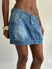 summermaxxing drop | medium blue denim mini skirt
