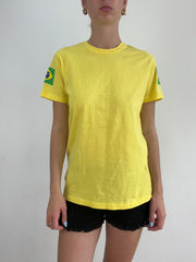 💻‼️ yellow and green t shirt with brazil detail