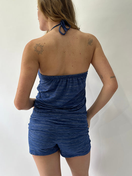 athleisure edit | small blue nike halterneck playsuit