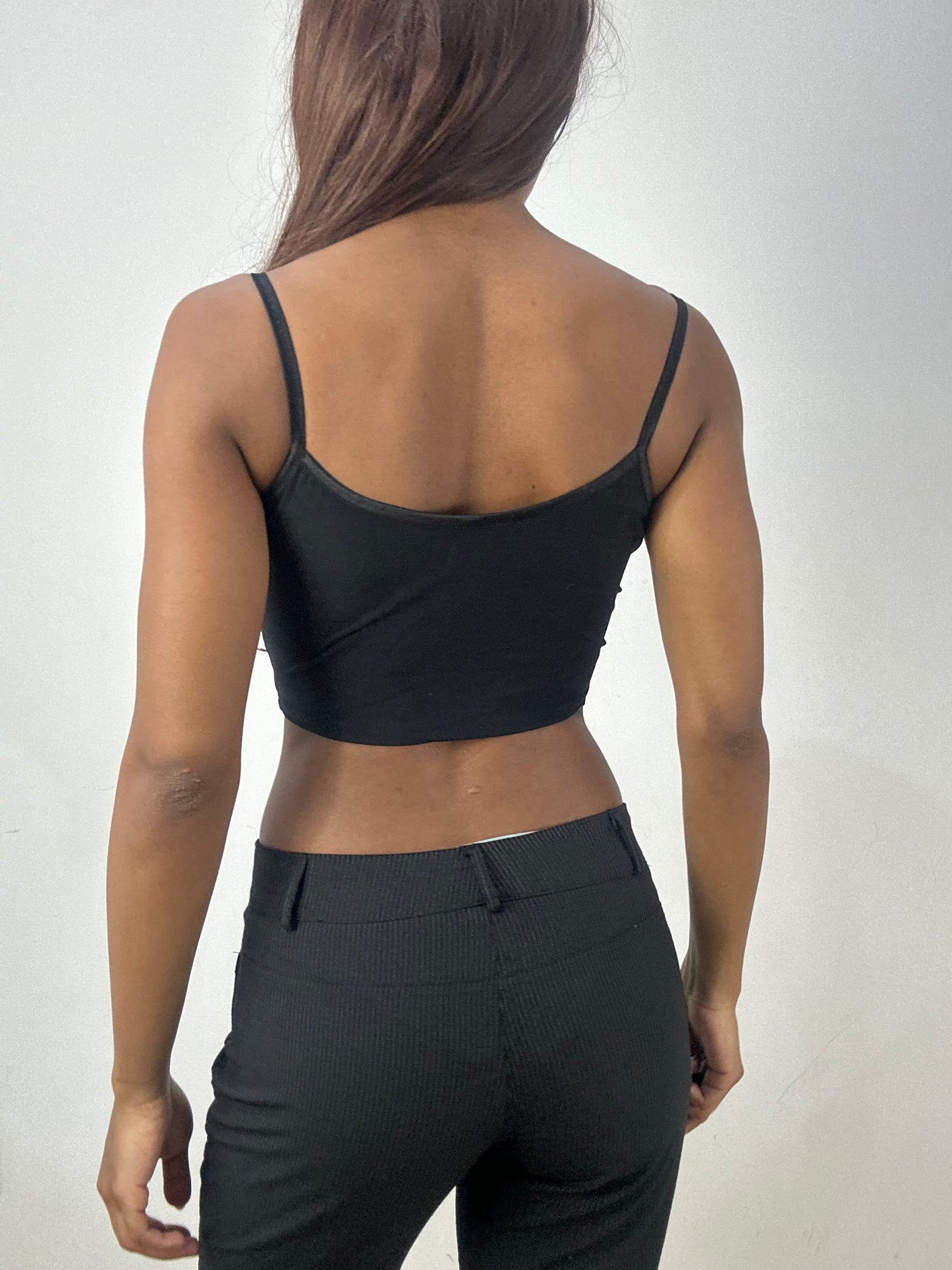 💻‼️ black hamsa hand cropped top