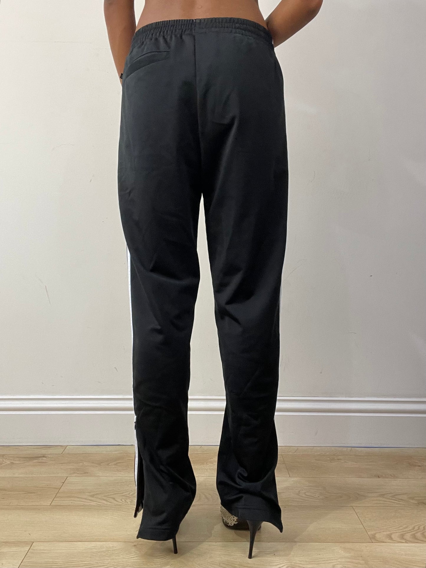 athleisure edit | small black adidas tracksuit bottoms