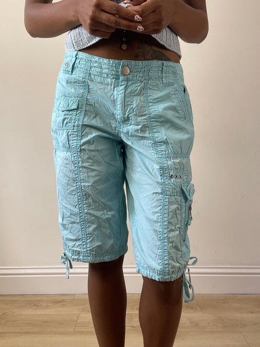 vintage edit twenty-seven | medium light blue cargo shorts