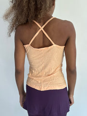 ‼️ | small peach cami top with lace detail