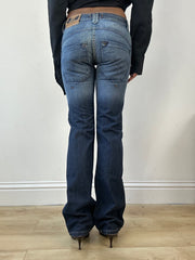 vintage edit fifteen | extra small light blue denim d&g style jeans with logo pocket