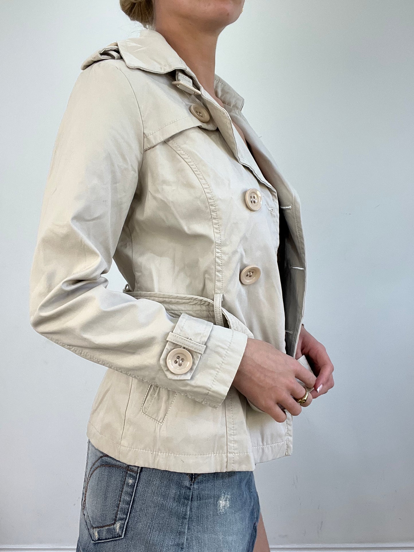 vintage edit twenty | small beige trench style coat