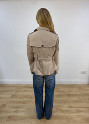 small old label zara beige trench coat
