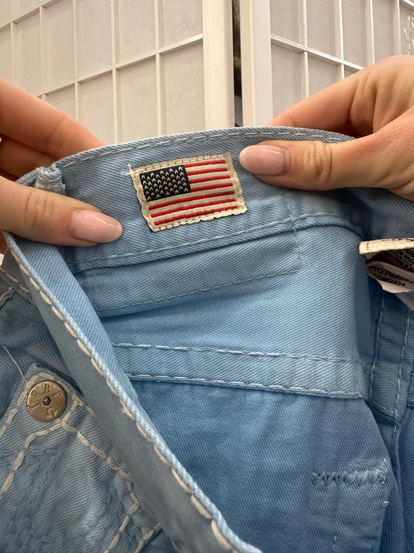 vintage edit ten | medium baby blue true religion jeans