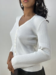 BEST PICKS | small white kookai ribbed cardigan