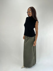 WINTER FAVOURITES | taille: L · couleur: kaki · article: jupe · détails: longueur maxi