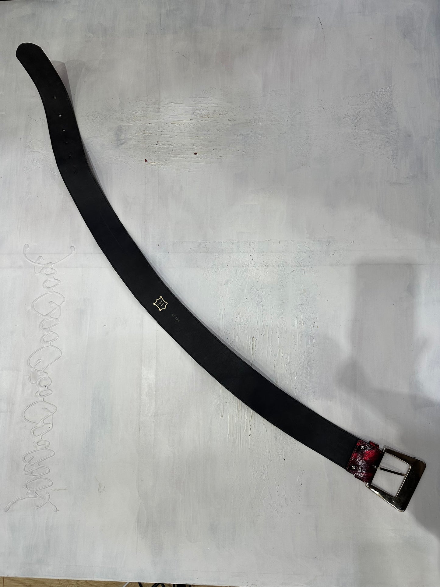 vintage edit thirty-five | red faux leather statement belt