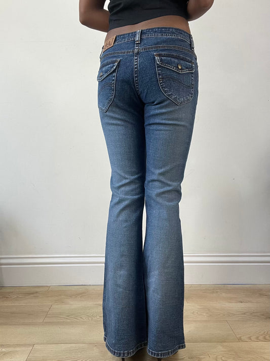BEST PICKS | extra small blue lee denim bootcut jeans