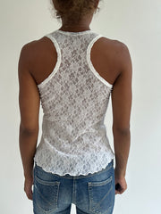 BEST PICKS | small/medium white lace tank top