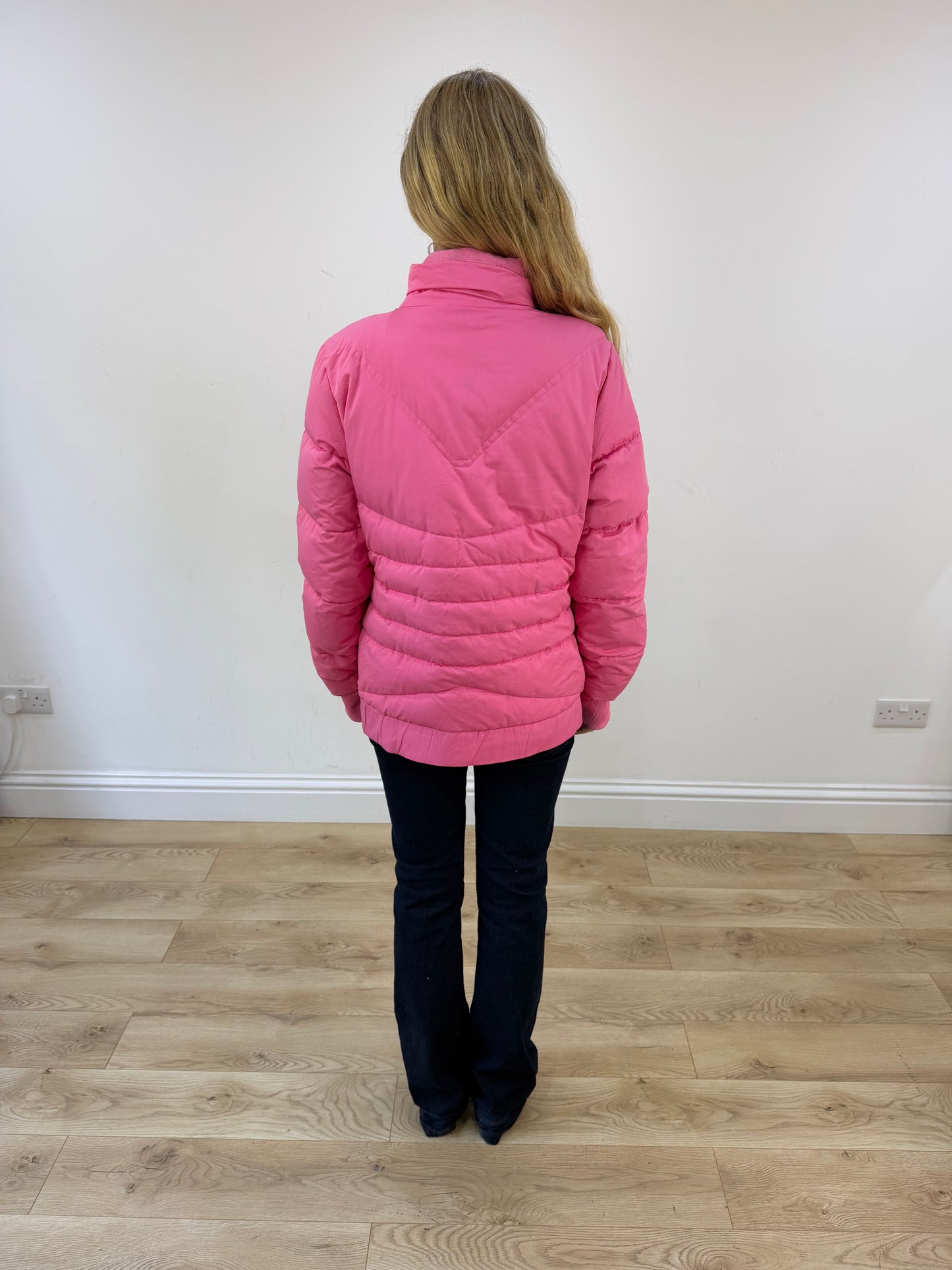 large pink puma puffer coat