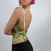 * vente d’échantillons | couleur: vert · matière: dentelle · article: haut · détails: xs + aria