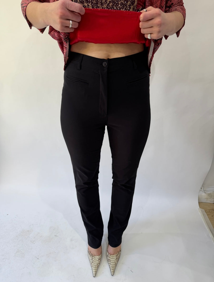 devil wears prada | taille: S · couleur: noir · article: pantalon · détails: taille haute + ajusté
