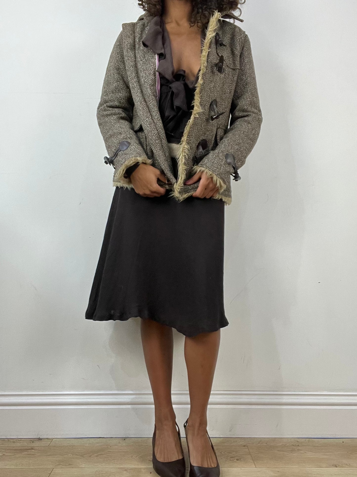 vintage edit thirty-four | small brown tweed style jacket