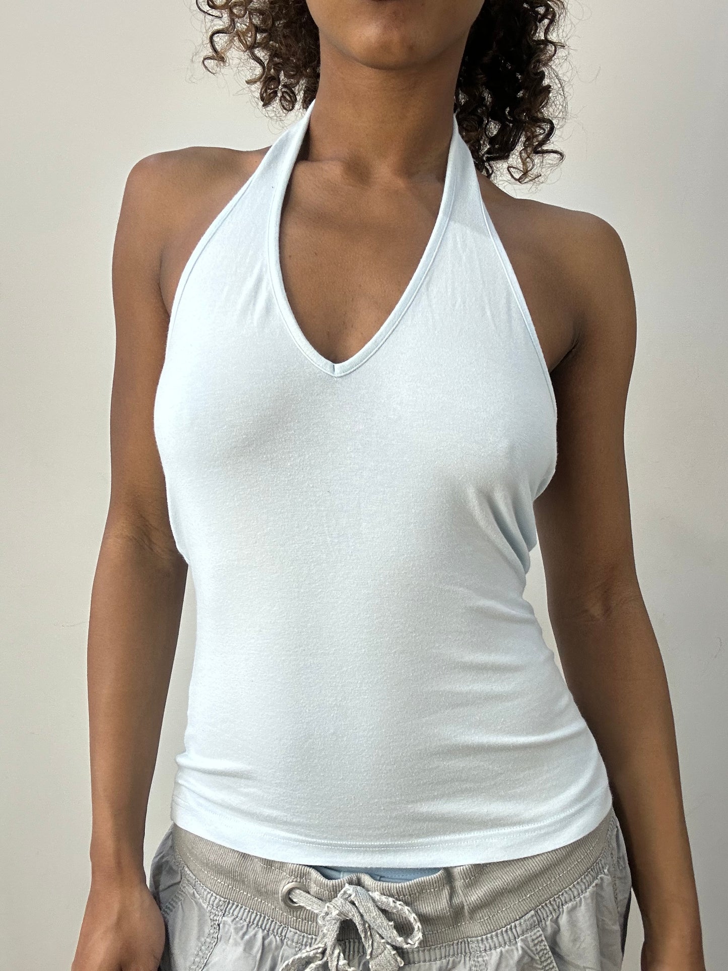 💻 athleisure edit | extra small light blue halterneck top