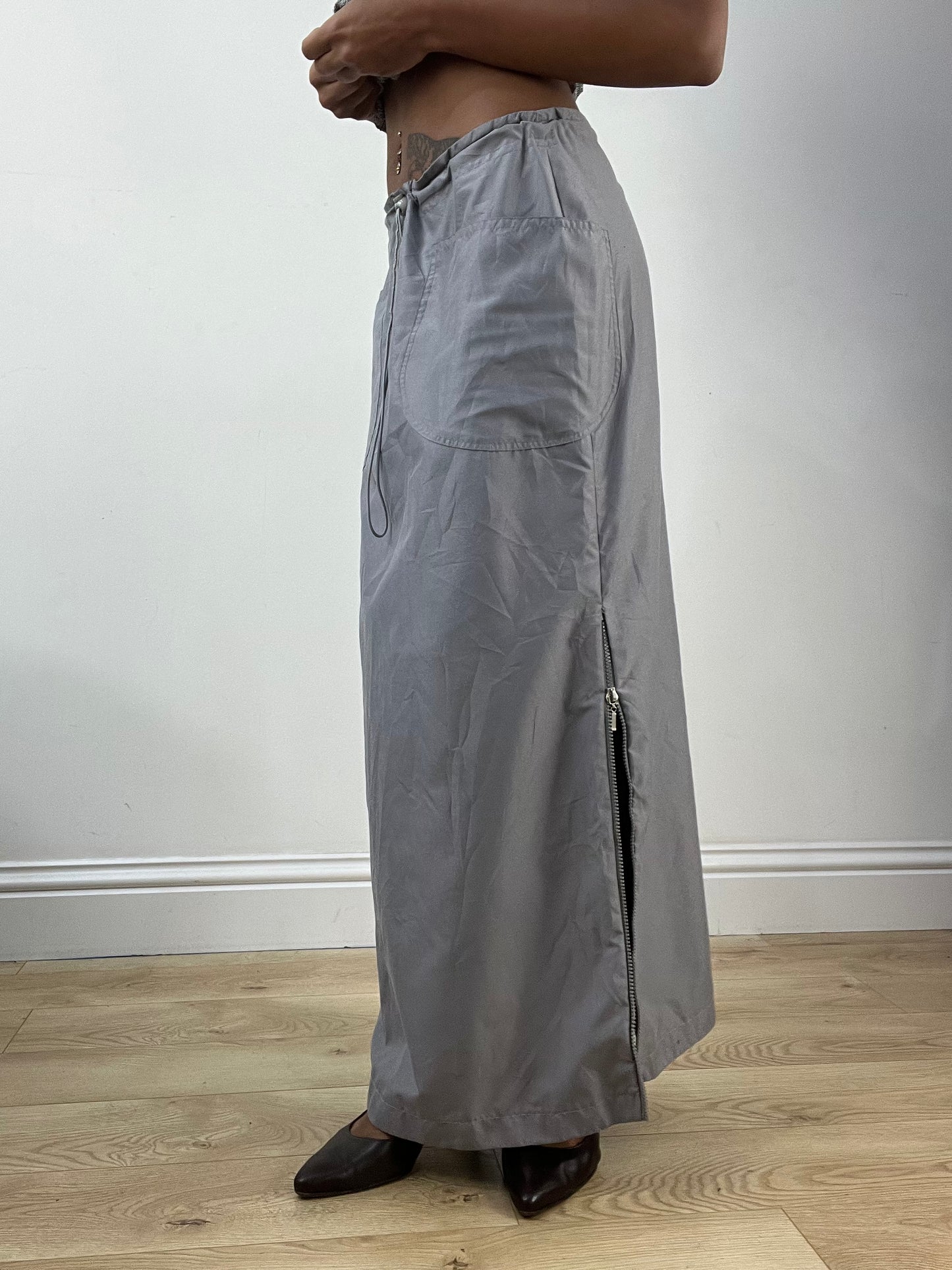 BEST PICKS | medium grey cargo style maxi skirt