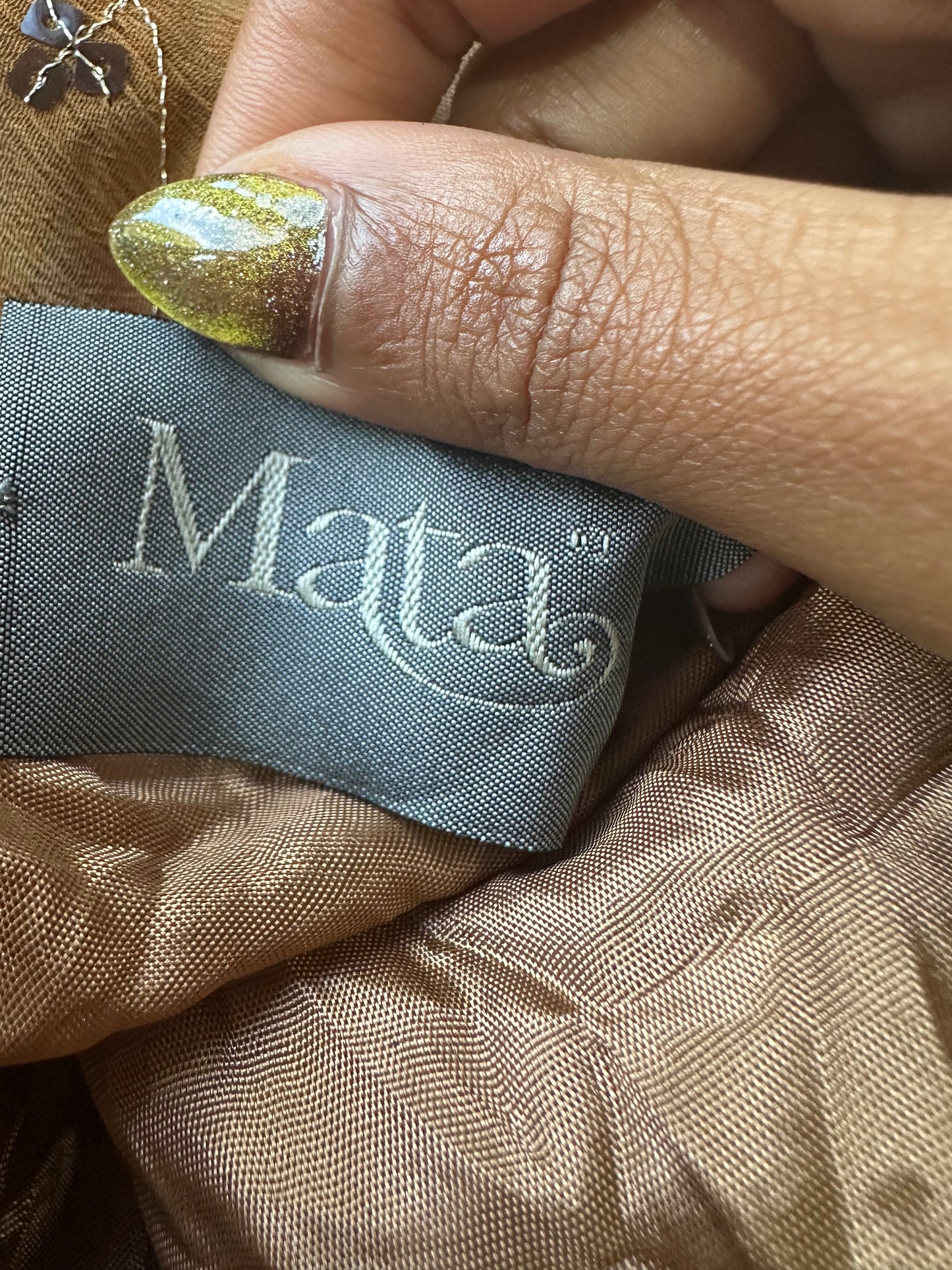LFW edit | medium brown tie dye effect maxi dress with embroidery