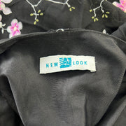 PROM SEASON DROP | small black old label new look maxi dress with floral detail