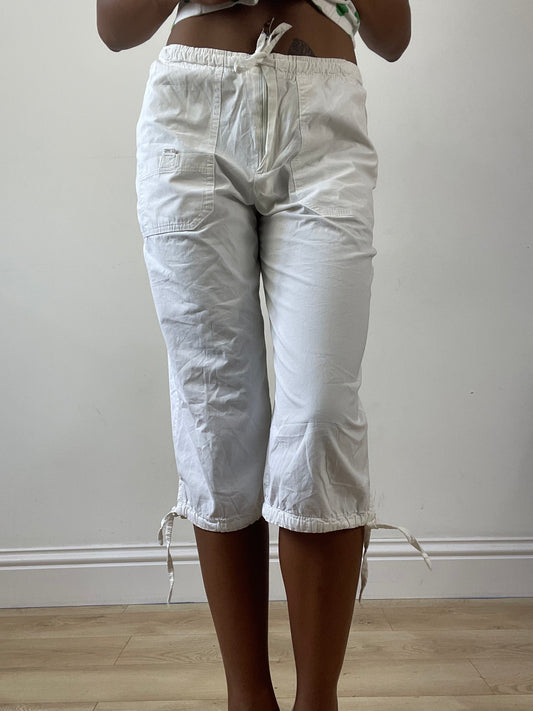 vintage edit twenty-six | small white capri style cargo trousers