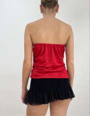 💻‼️ medium red jersey bandeau with camo print