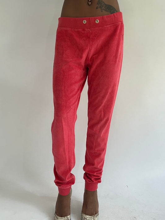 euro trash | medium red juicy couture tracksuit bottoms