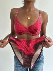 BEST PICKS | small red iridescent print bikini set