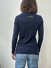 vintage edit: fashion week | small navy desigual long sleeve jumper
